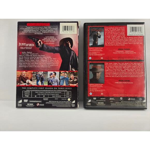 Justified DVD Bundle Lot Complete Season 1 & Season 5 : The Final Season - Picture 2 of 3
